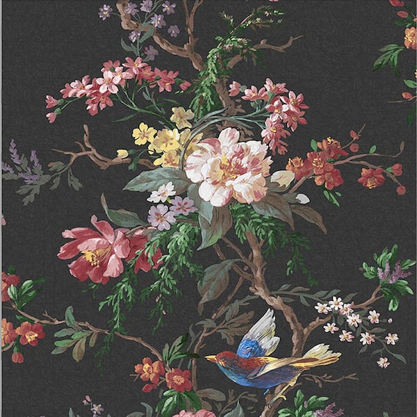 Graham & Brown Venetian Noir Black Removable Wallpaper Sample