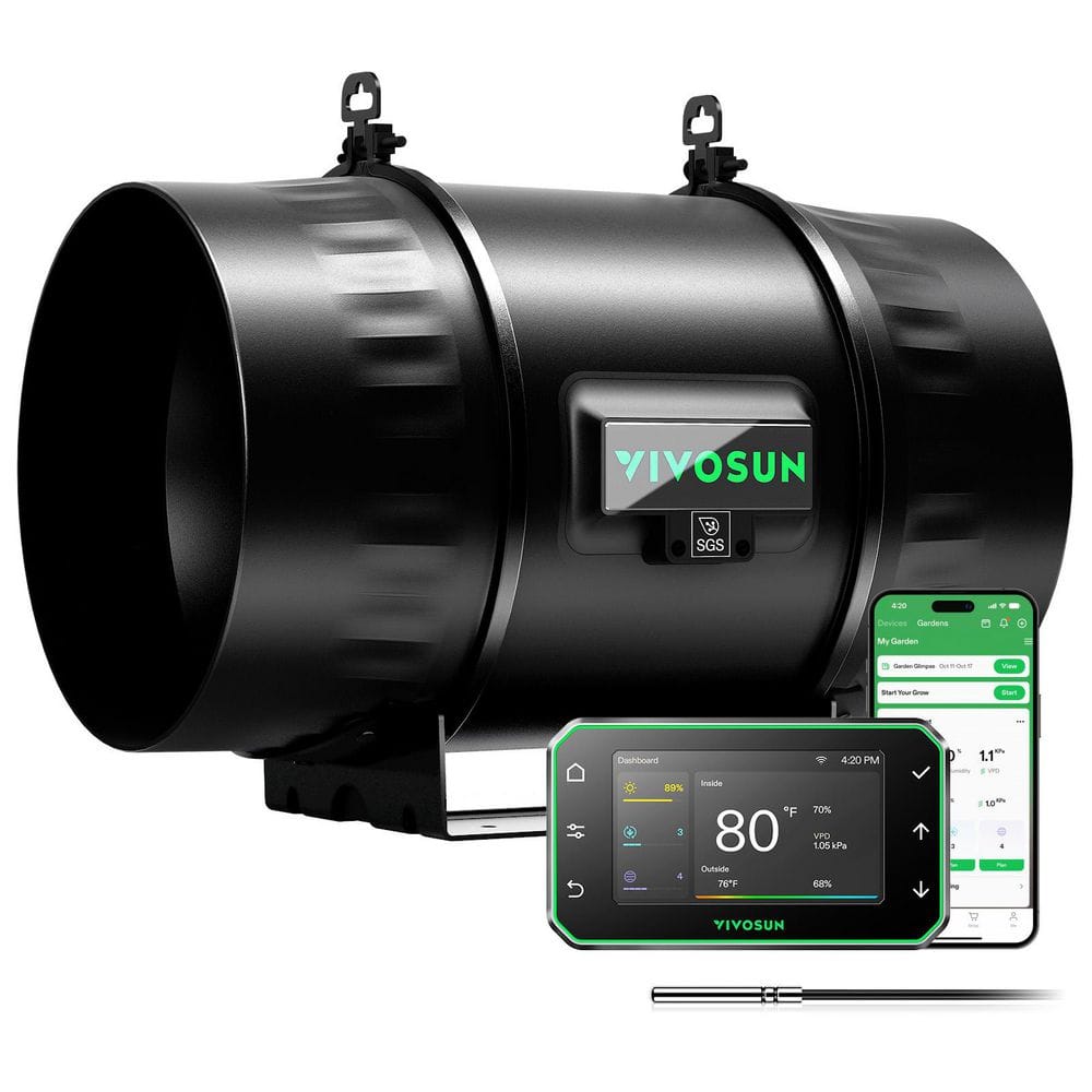 AeroZesh T8 8 in. 832 CFM Inline Duct Fan with E42A Temperature Humidity WiFi-Controller price history on PriceWatchPro