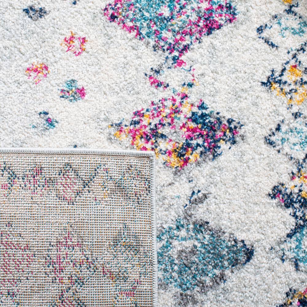 Ivory and Multicolor Geometric Wool and Synthetic 10' x 14' Area Rug