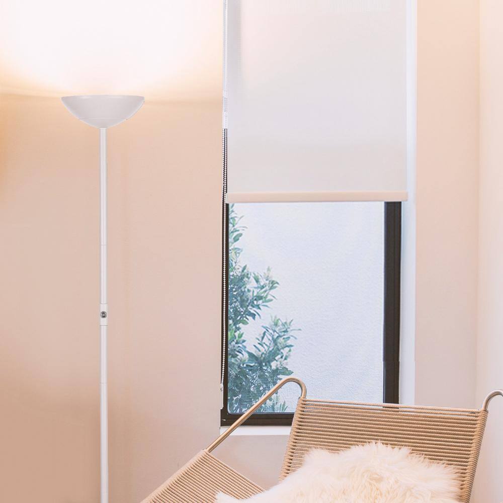 SkyLite 66" White Matte LED Torchiere Floor Lamp for Kids