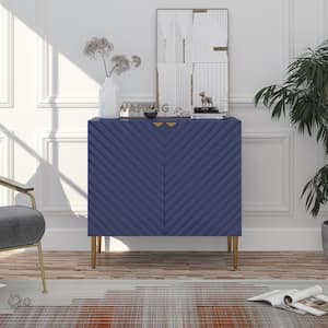2-Door Blue Locker Accent Storage Cabinet with Tapered Support Legs