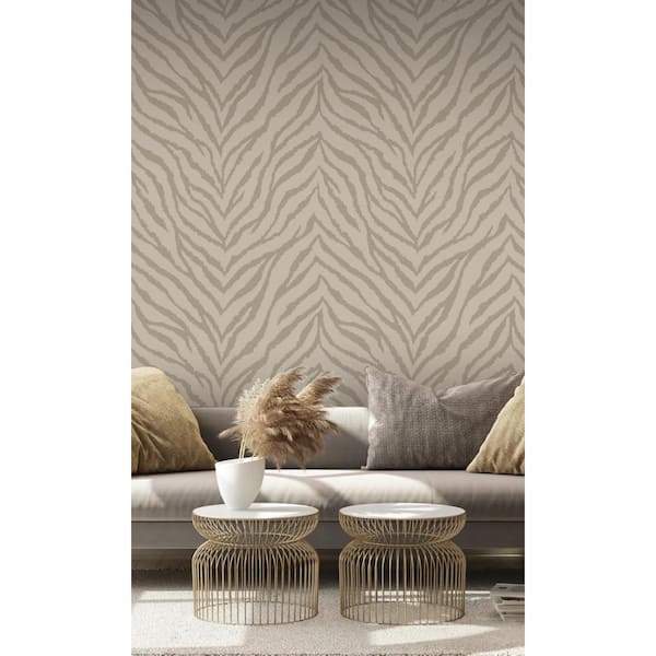 Animal Print Leopard Wallpaper - Peel and Stick, Small Sample 8 x 11 Inches / Light Grey / Unpasted Wallpaper