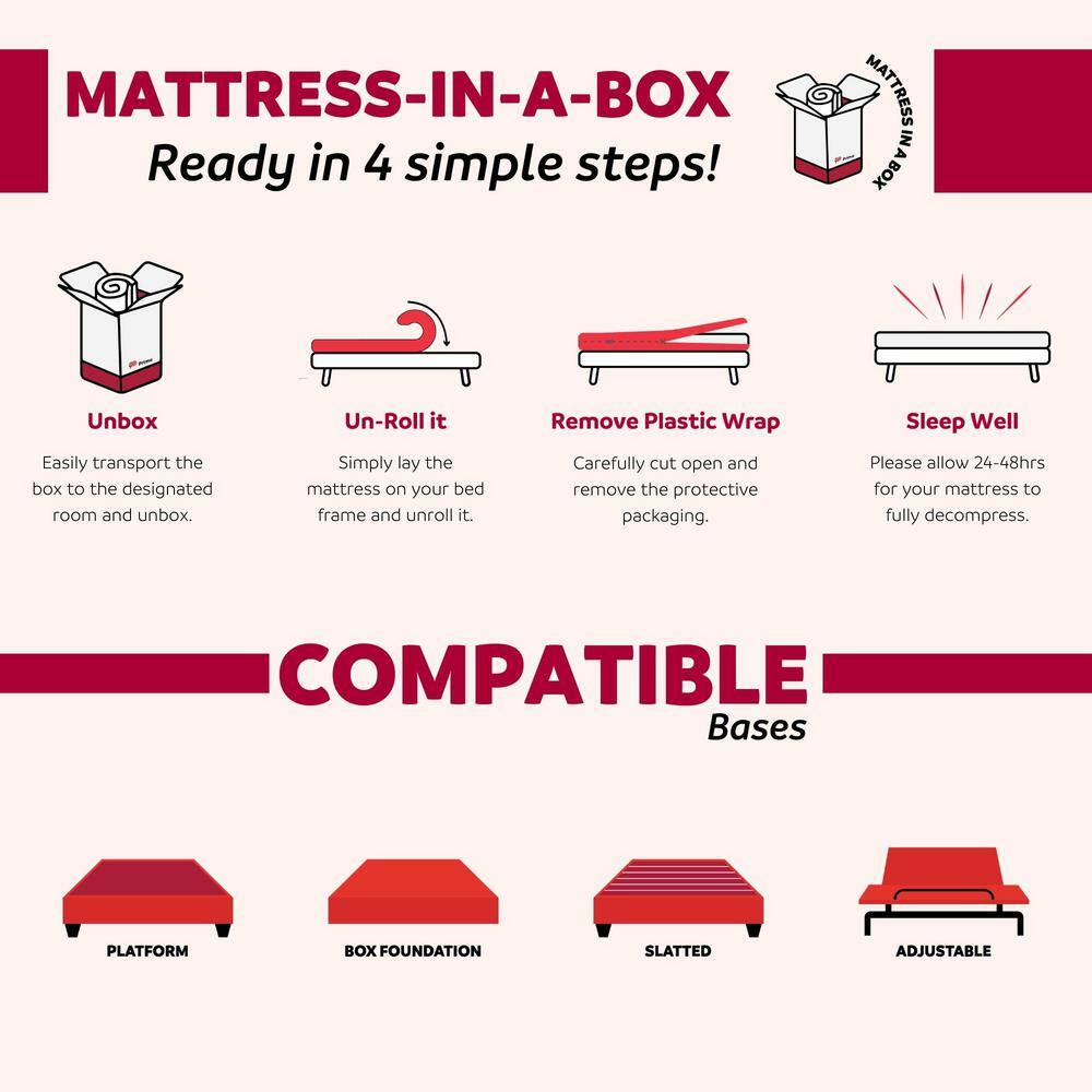 California King 13" Gel Memory Foam Mattress with Tight Top