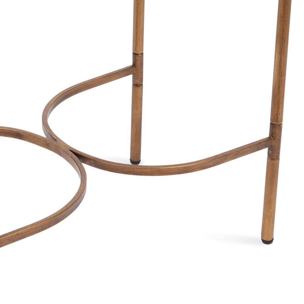 Catriona 19 in. Gold Rectangle Mirror End Table - thumbnail 8