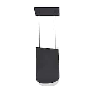 Sonder 8 in. 1 Light 8-Watt Black/White Integrated LED Pendant Light