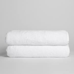 Nebia White Solid Cotton Single Bath Towel