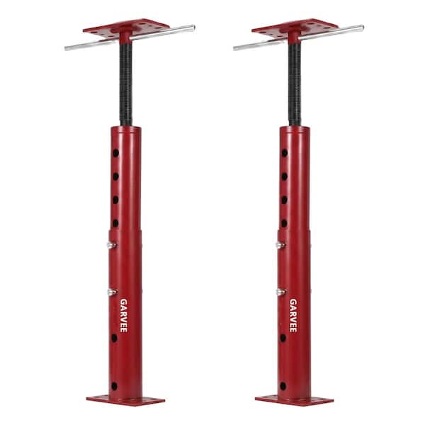 Heavy Duty Adjustable Steel Jack Posts 2 Pack 18,000 lbs Capacity Telescopic Floor Support 19-36in Red