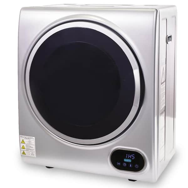 Barton 1.85 cu. ft. Portable Stainless Steel Automatic Laundry Tumble Electric Dryer Machine in Silver