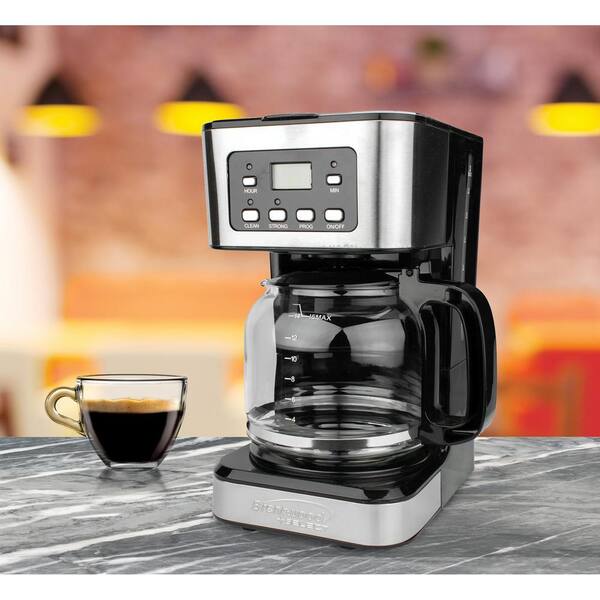 Brentwood Appliances 12-Cup Black Coffee Maker with 4 oz. Coffee
