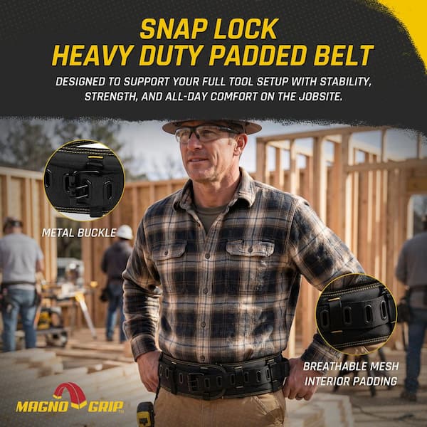 MagnoGrip Snap Lock Heavy Duty Padded Belt 526-446 - The Home Depot