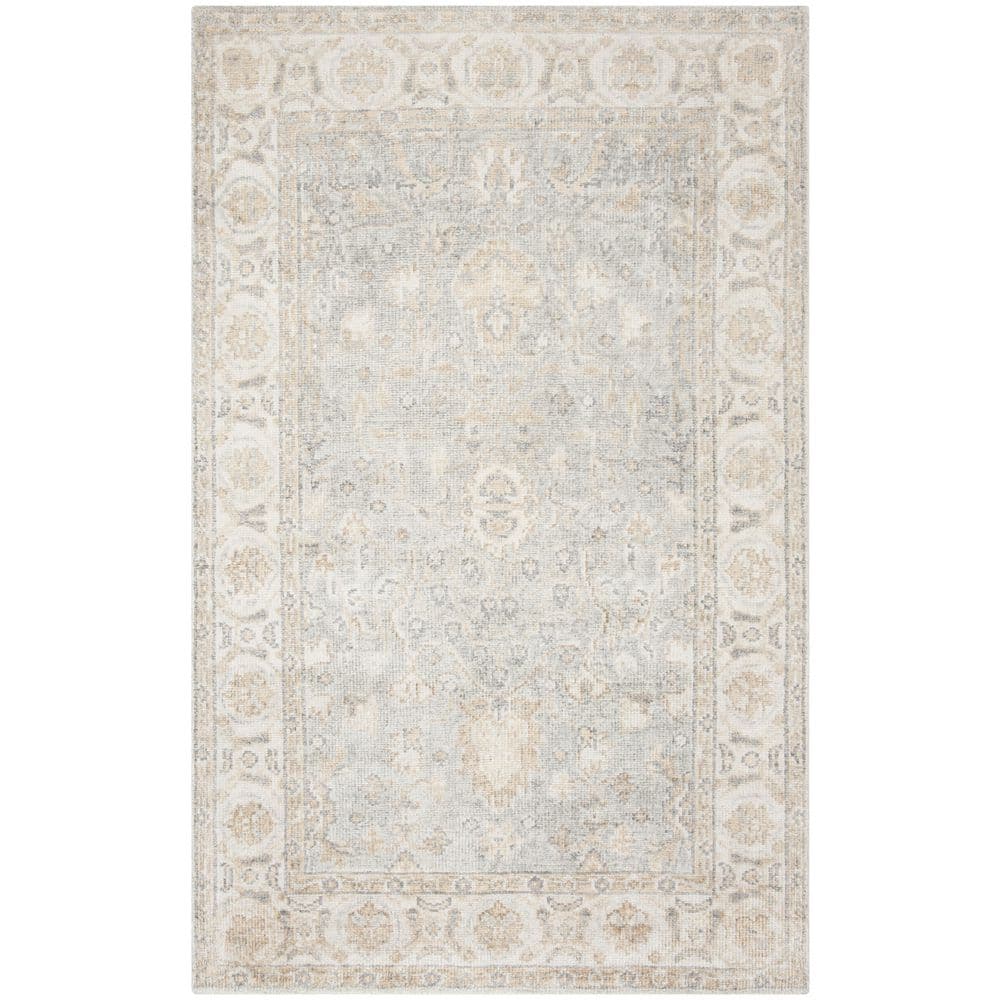 SAFAVIEH Maharaja Light Blue/Ivory 4 ft. x 6 ft. Border Persian Area ...