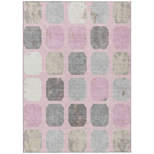 Addison Rugs Chantille Machine Washable Indoor/Outdoor Abstract ACN2182 Pink 2 ft. 6 in. x 3 ft. 10 in. Area Rug