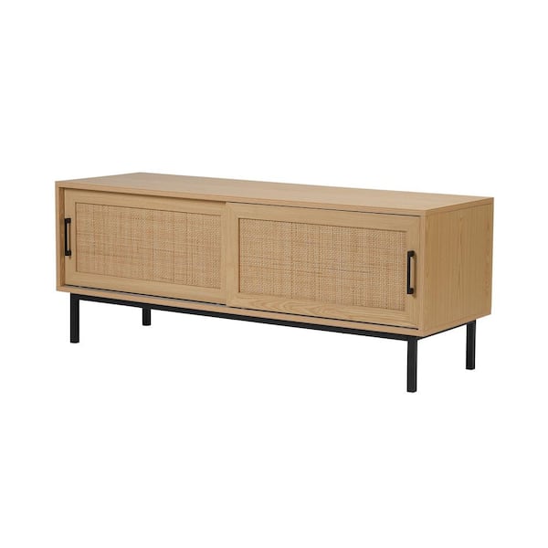 BALKENE HOME Harvey 47.25 in. Honey-toned Rectangular MDF Console Table