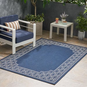 Navy Blue 5.3 ft. x 7 ft. Area Rug