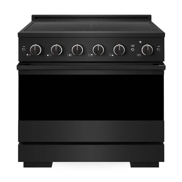 36 in. 5.2 cu. ft. Marino Freestanding Induction Range with 5 Burner Elements and Oven in Black Stainless Steel