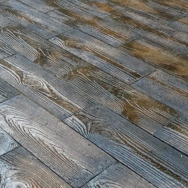 Unbranded 24 in. x 8 in. Brown Barnwood Plank Paver