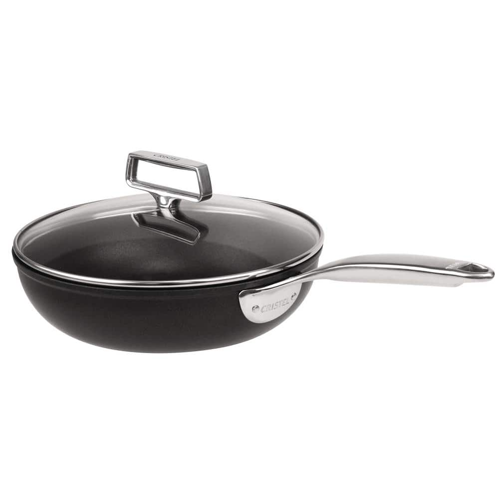 4.5 qt. Highberry Nonstick Grey Aluminum All Purpose Pan with Lid