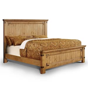 Kentfield Rustic Brown Wood Frame Queen Panel Bed