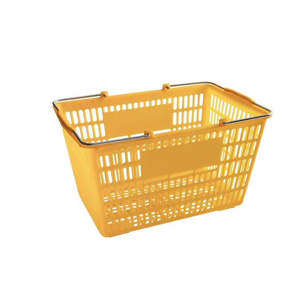 Only Hangers 8 in. D x 15.5 in. x 11.5 in. Yellow Plastic Storage Baskets  Set 9013 - The Home Depot