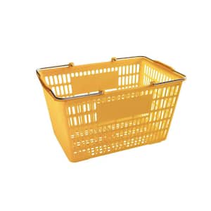8 in. D x 15.5 in. x 11.5 in. Yellow Plastic Storage Baskets Set