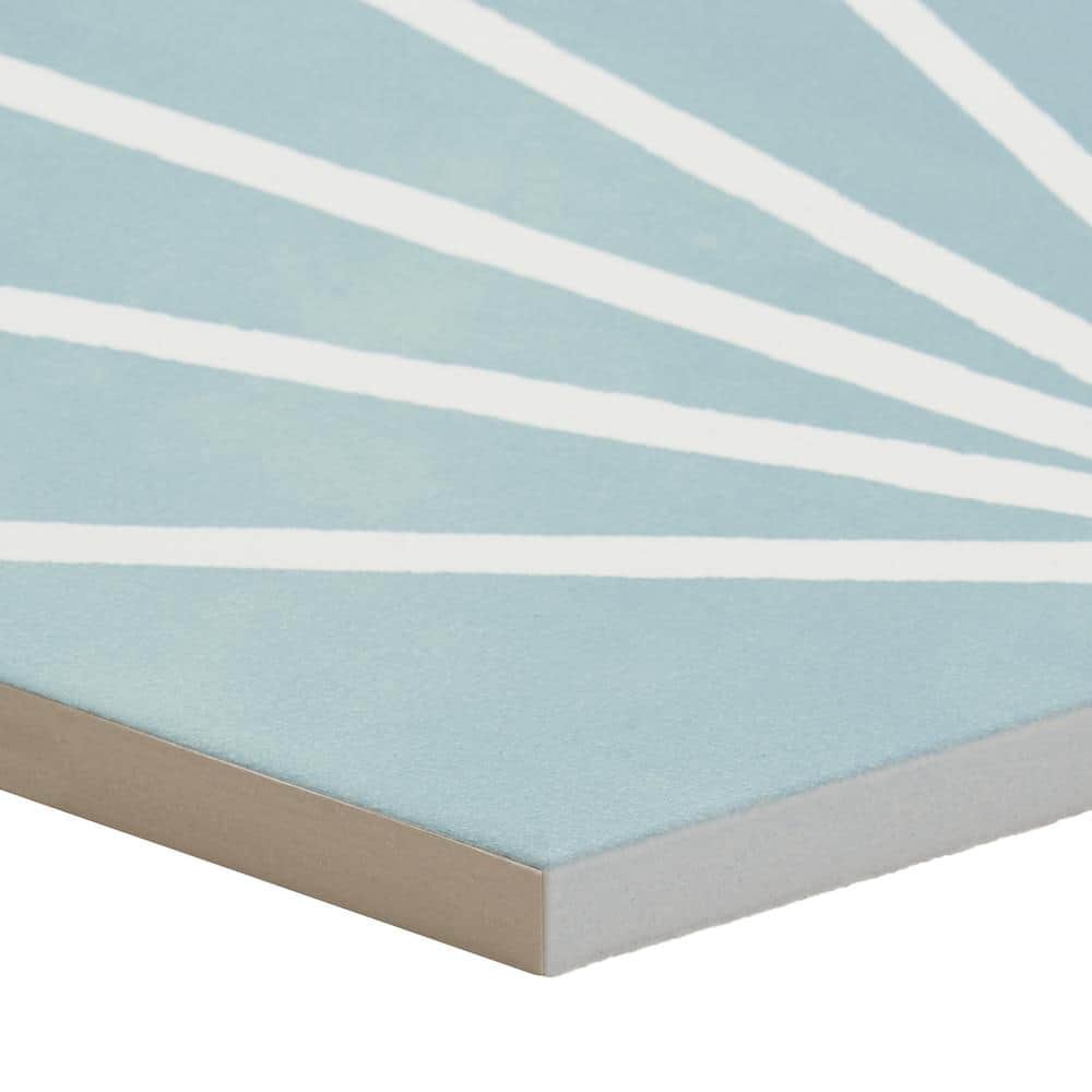 Turquoise 8" Hexagon Matte Porcelain Floor and Wall Tile