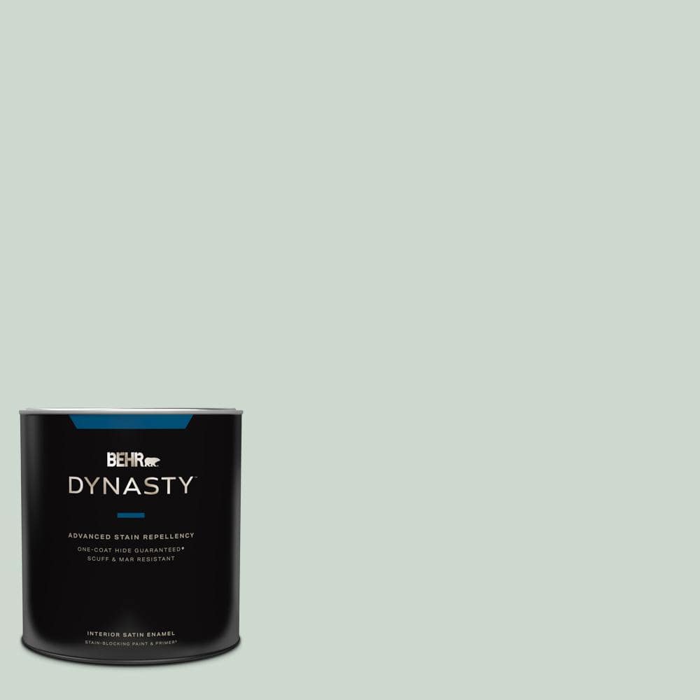 BEHR DYNASTY 1 Qt. #MQ3-21 Breezeway One-Coat Hide Satin Enamel ...