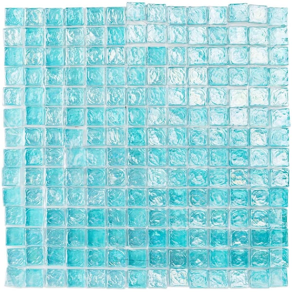 Ivy Hill Tile Latin Beryl Square Glass Floor and Wall Tile - 3 in. x 6 in. Tile Sample