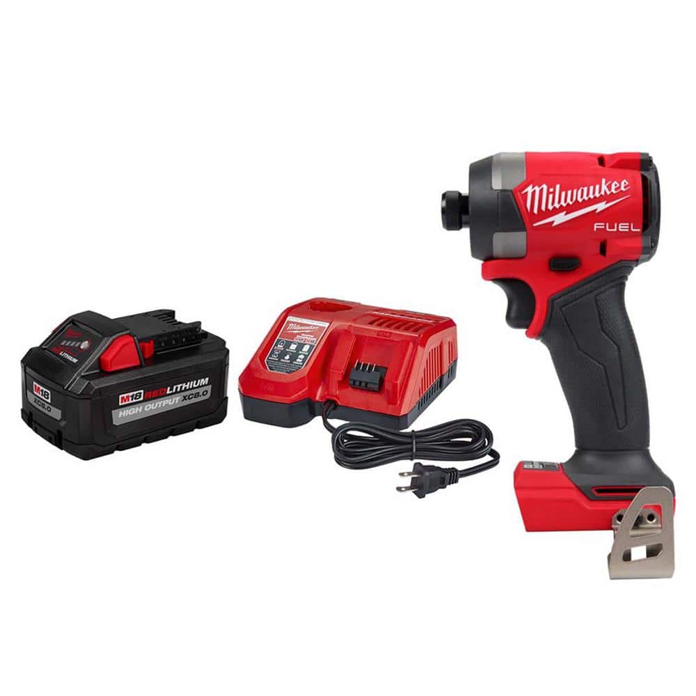 Milwaukee M18 FUEL 18-Volt Lithium-Ion Brushless Cordless 1/4 in. Hex  Impact Driver with 8.0 Ah Starter Kit 2953-20-48-59-1880 The Home Depot