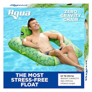 0 Gravity Inflatable Swimming Pool Lounge Chair Float, Green