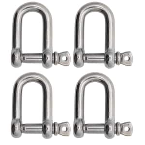 BoatTector Stainless Steel D Shackle - 1", 4-Pack