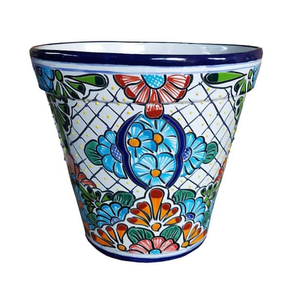 PRIVATE BRAND UNBRANDED 14 in. Talavera Ceramic Pot