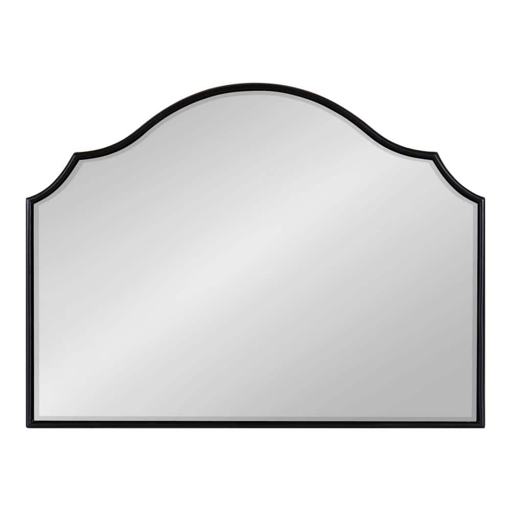 Elegant Moroccan-Inspired Black Wood Full-Length Mirror