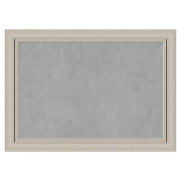 Amanti Art Romano Silver Narrow 27.75 in. x 19.75 in. Framed Magnetic Board