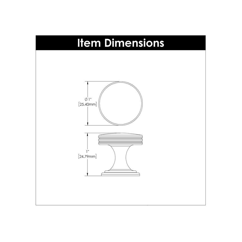 Stainless Steel Round Mushroom Cabinet Knob with Mounting Hardware