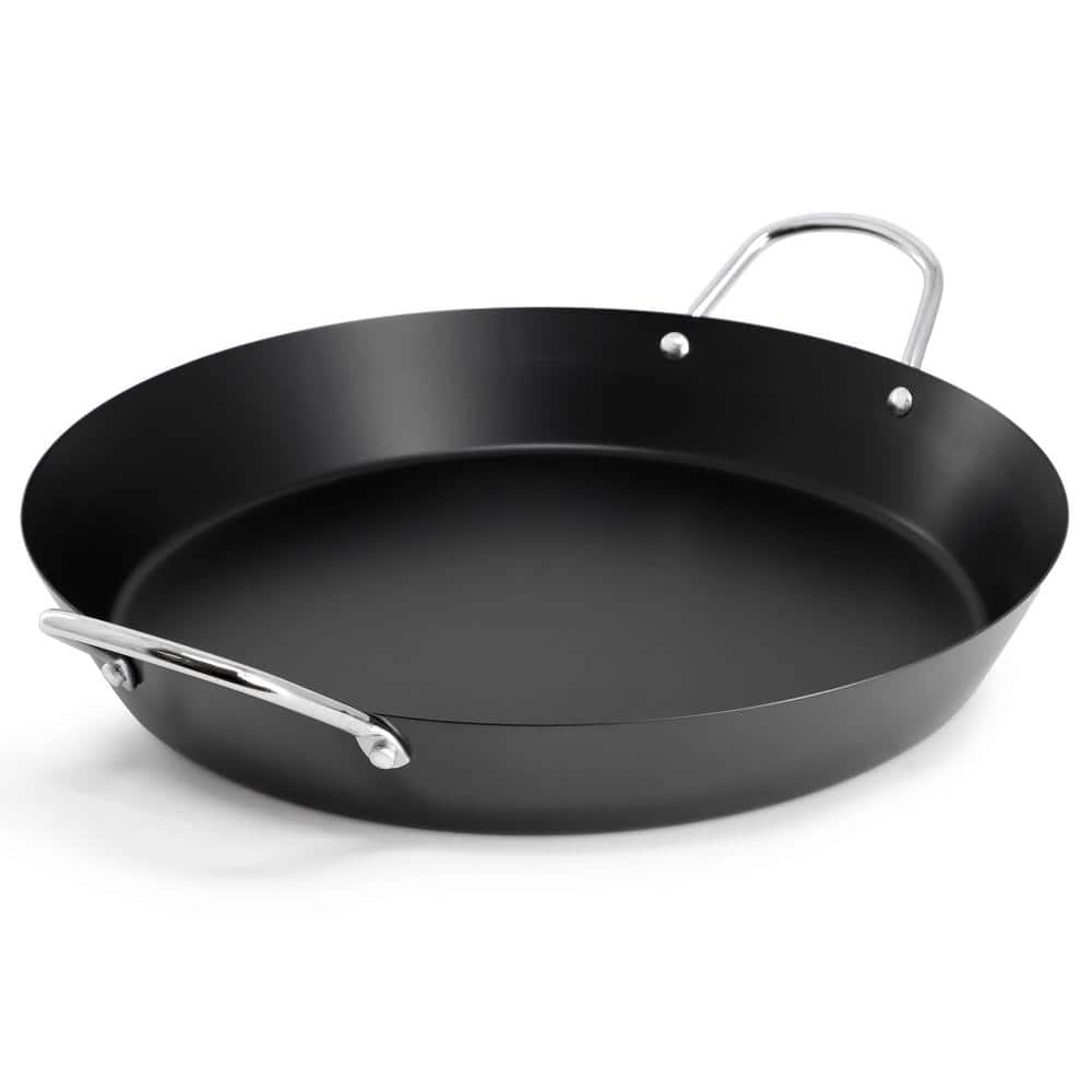 Oster 16-inch Dark Gray Carbon Steel Paella Pan