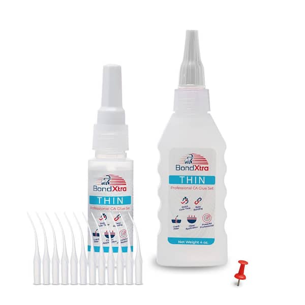 BXT4 CA Glue Set 4 oz. Thin Viscosity, Premium Super Glue Kit, Clear (1-Pack)