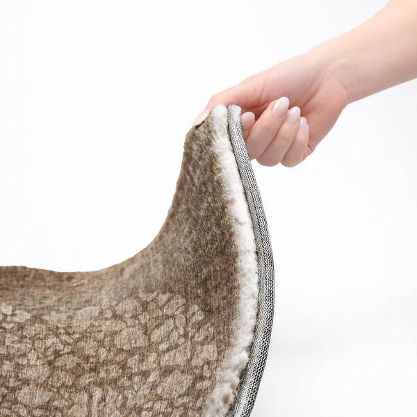 Dream Shag Premium Machine Washable Abstract ADS643 Chocolate 8 ft. x 8 ft. Round Rug