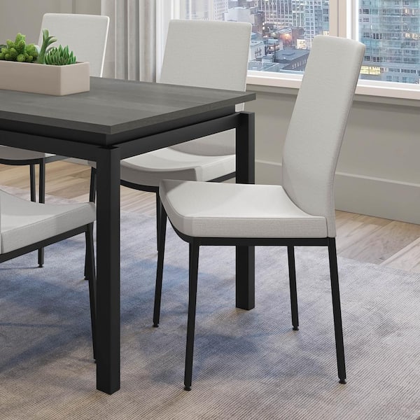 Amisco Torres Light Grey Polyester/Black Metal Dining Chair