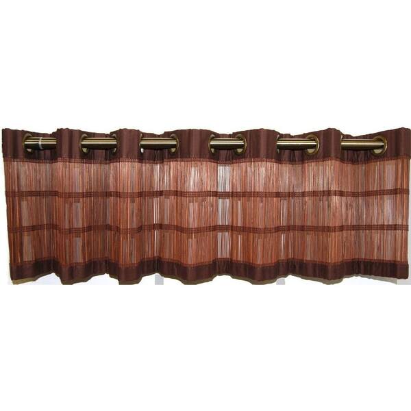 Versailles Home Fashions 72 in. x 12 in. Bamboo Espresso Valance-DISCONTINUED
