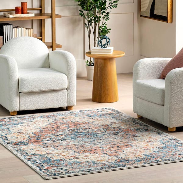 Dallas Vintage Medallion Rust 3 ft. x 5 ft. Indoor Area Rug