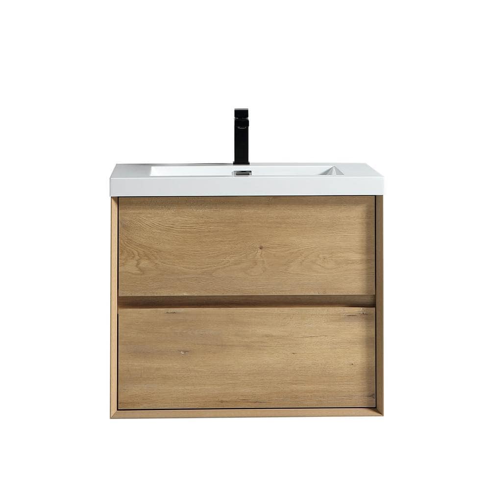 Kingdee 29.5 in. W x 19.6 in. D x 23.6 in. H Bath Vanity in White Oak with White Acrylic Top price history on PriceWatchPro