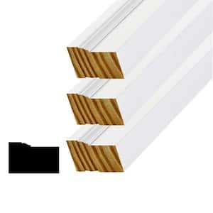 1-1/4 in. x 2 in. x 84 in. Primed Finger-Jointed Pine Wood Brick Moulding Set (3-Pack)