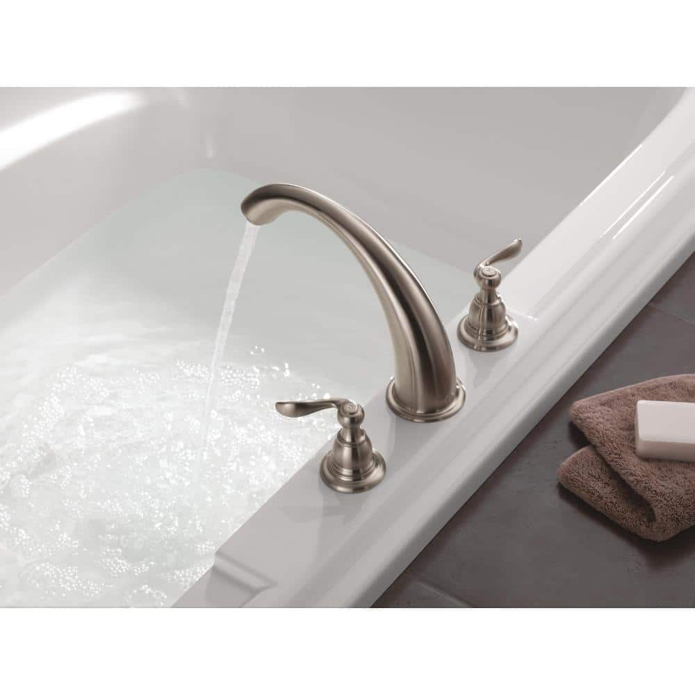 Elegant 16" Stainless Steel Classic Widespread Deck Mounted Faucet