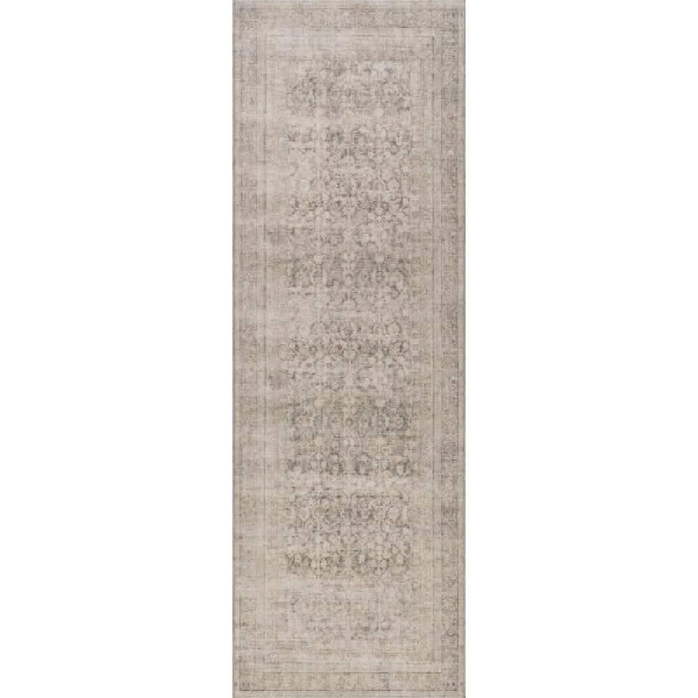 2 ft. 8 in. x 8 ft. Giorgina Grey Hillstone Collection Traditional Vintage Medallion Runner Rug price history on PriceWatchPro
