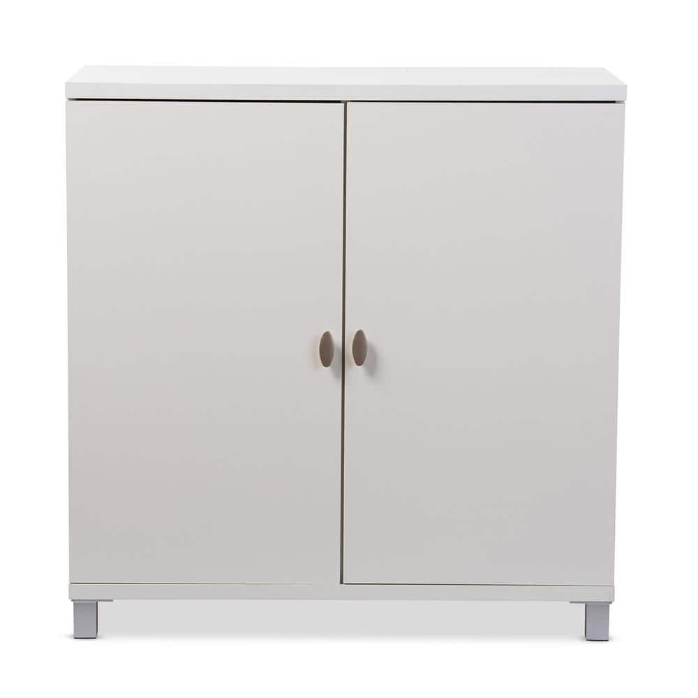 White Modern Adjustable Shelving Buffet Sideboard