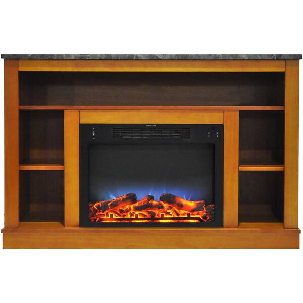 Cambridge Seville 34 in. Electric Fireplace in Teak