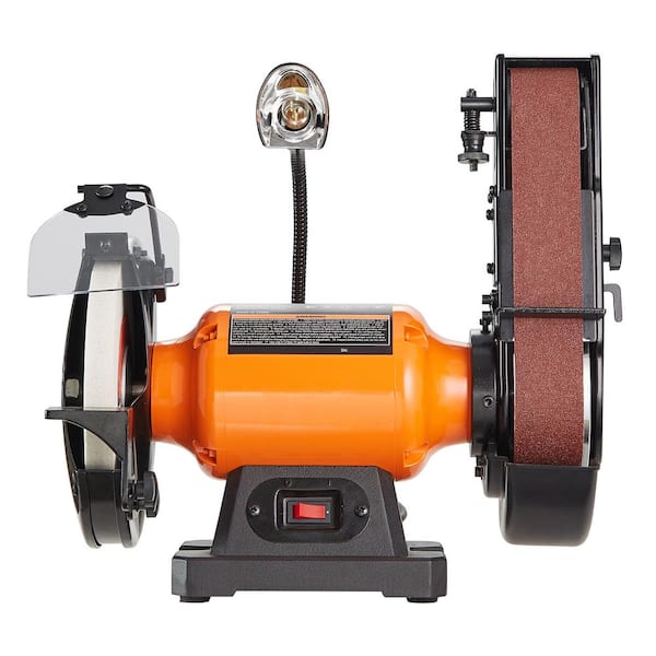 8 in. Bench Grinder with 2 x 28 in. Belt Sander Combo, Bench Grinder Sanderfor Metalworking Sharpening Grinding