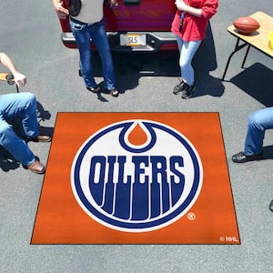 Edmonton Oilers Orange 5 ft. x 6 ft. Tailgater Area Rug