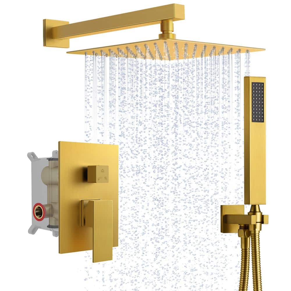 EVERSTEIN 2Spray Patterns with 2.5 GPM 10 in. Wall Mount Dual Shower