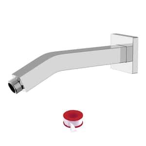 6.8 in. Stainless Steel Square Wall Mount Shower Extension Arm and Flange in Chrome